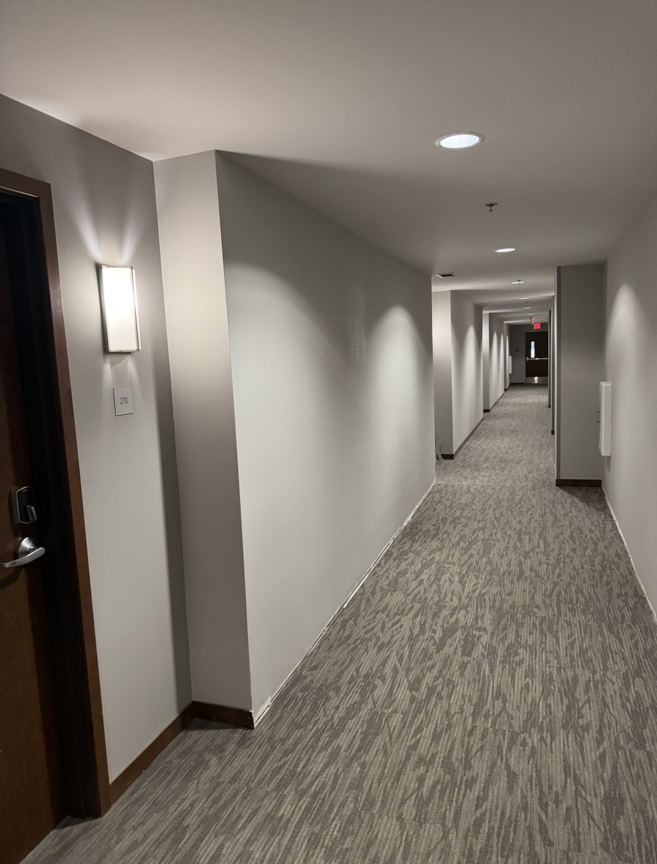Completed commercial hallway painting