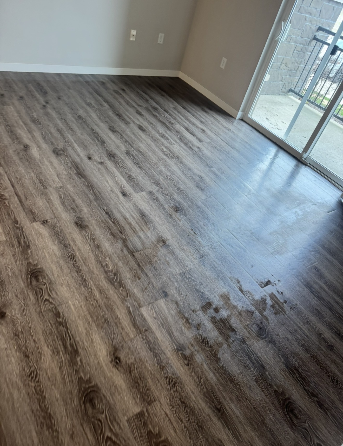 Finished flooring installation